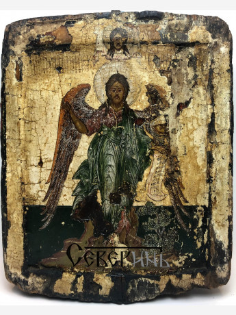 Икона Иоанн Предтеча Ангел пустыни. Север 17 век