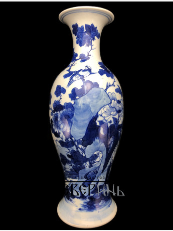 Антикварная ваза Птицы на ветке. Китай начало 19 века. Оригинал