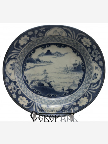 Блюдо Морской залив. 18-19 век. Китай